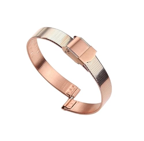 Mefloar 10mm Damen-Uhrenarmband passend for DW QUADRO Square Piano 22x 22mm Zifferblatt Edelstahl-Uhrenarmbänder(B-Rose gold) von Mefloar