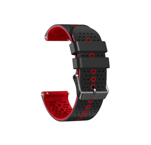 Mefloar 22 mm Silikonarmband passend for Suunto Vertical / 9 PEAK Pro / 9 Peak / 5 Peak Uhrenarmband Armband Ersatzzubehör(Black Red) von Mefloar