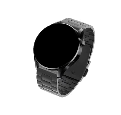 Mefloar 22mm Luxus Titan Link Armband Silber/Schwarz/Grau Uhr zubehör uhr band(Gray) von Mefloar