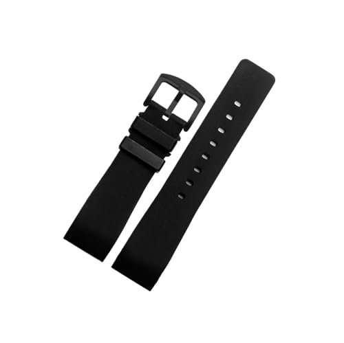 Mefloar Passend for Cartier Santos 100 Herren- und Damen-Uhrenarmband aus Silikon, wasserdicht, Zubehör, 20mm 23mm(Black-black,20mm) von Mefloar