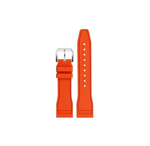 Mefloar Passend for TAG HEUER Carrera/Monaco/Aquaracer Uhrenarmband, Gummi, Unisex, 20mm, 22mm(Orange,22mm) von Mefloar