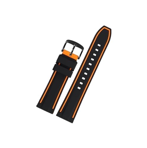 Passend for Casio 5619 EFR-S567YD/CPL Sport Silikon 22mm Herren Uhrenarmband(Black Orange-Black) von Mefloar