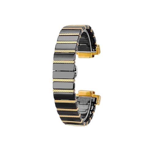 Passend for Casio G-SHOCK DW-5600 GW-M5610 GW-B5600 GM5600 Keramik-Stahl-Uhrenarmband(Black gold gold,For 5610) von Mefloar