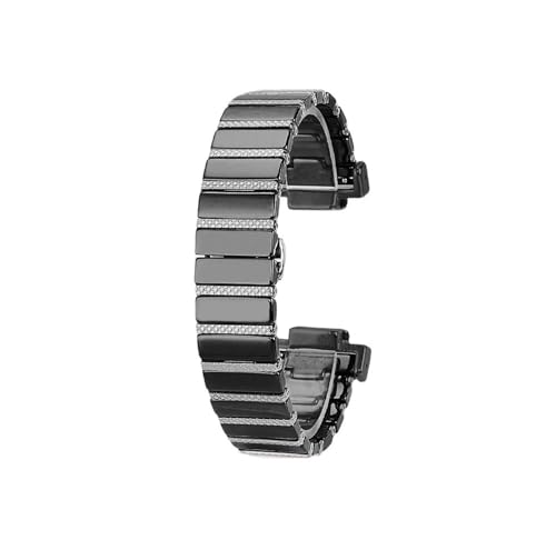 Passend for Casio G-SHOCK DW-5600 GW-M5610 GW-B5600 GM5600 Keramik-Stahl-Uhrenarmband(Black silver black,For 5610) von Mefloar