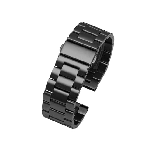 Passend for Huawei Watch GT 4 3 Pro/Honor Magic 2 4pro Edelstahl Herren 20mm 22mm Uhrenarmband(Black,20mm) von Mefloar