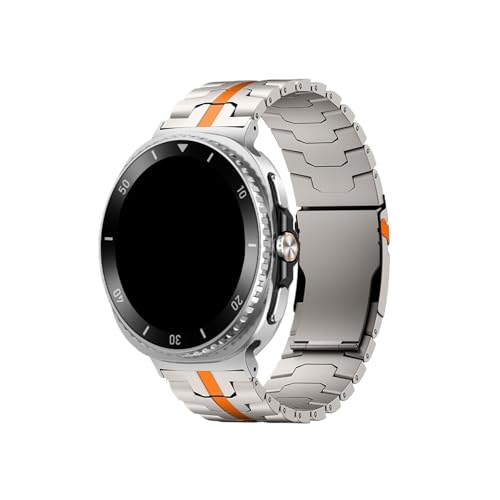 Passend for Samsung Galaxy Watch 8Classic 46mm/8 44mm 40mm/Ultra 47mm 2025 Titanium Herren-Uhrenarmband(Titanium orange,For Galaxy Ultra 47mm) von Mefloar