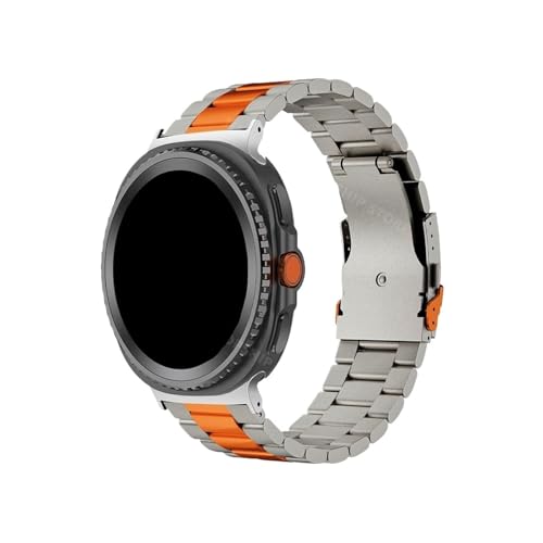 Titan-Uhrenarmband passend for Samsung Galaxy Watch 8 40mm 44mm/8Classic 46mm /Ultra 47mm 2025(Titanium orange,For Galaxy Ultra 47mm) von Mefloar