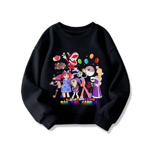 MefoAr Süßes Pomni und Jax Baumwoll-Sweatshirt Streetwear Damen Hoodies Casual Langarm Winter Pullover Kleidung Tops, a, 130 cm von MefoAr