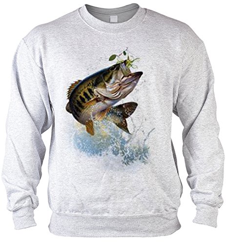 Mega-Shirt Sweater Fish and Hook Angler Pullover für Fischer Artikel für Angler Angeln Fischer Artikel für Männer Angelprodukte Produkt zum Fischen Gr: M von Mega-Shirt