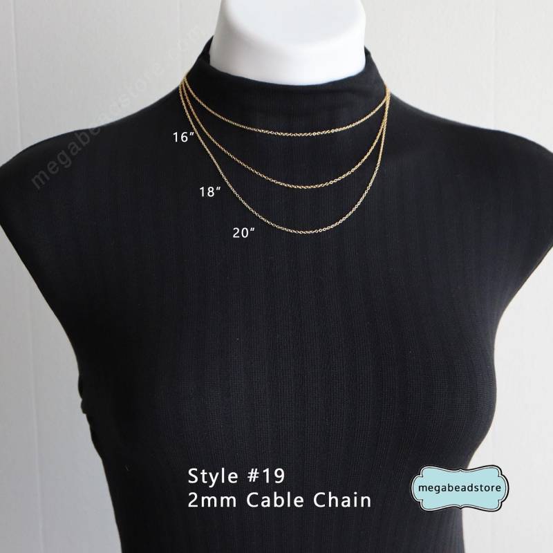 14K Gold Filled Kette Einfache Halskette 16, 18, 20 Zoll 14K Gold Filled Kette Einfache Halskette 16, 18, 20 Zoll von MegaBeadStore