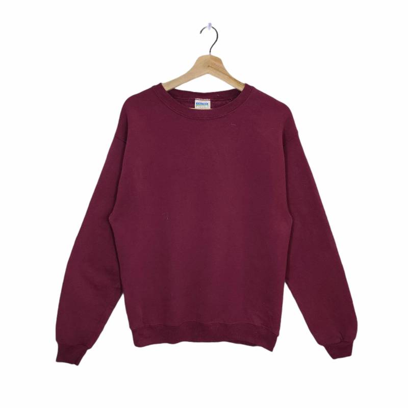 90Er Jahre Cheetah Made in Usa Blank Sweatshirt Medium Vintage Sweater Pullover Crewneck Plain Maroon Größe M von MegaEmpire