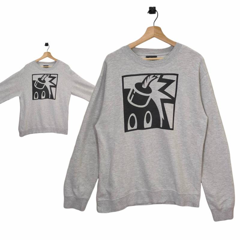 The Hundreds Schwarz Logo Pullover Rundhals Sweatshirt Grauer M von MegaEmpire