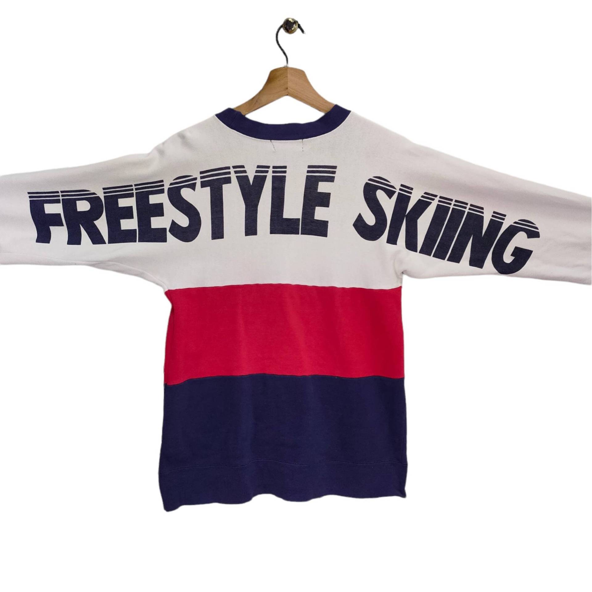 Vtg Freestyle Ski Pullover Kleine Vintage Toss-Up Colorblock Sweatshirt Rundhalsausschnitt Damen S von MegaEmpire