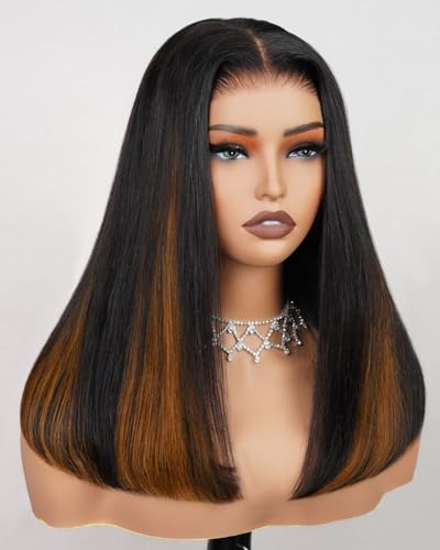 Glueless Wig Human Hair 6x5 HD Lace Wig and 4 Pcs 1B/30 Clip in Hair Pre Cut Lace Front Wigs Human Hair Pre Plucked Pre Bleached Straight Wig Human Hair for Black Women 16 inch Glueless Wig Human Hair 6x5 HD Lace Wig and 4 Pcs 1B/30 Clip in Hair Pre Cut Lace Front Wigs Human Hair Pre Plucked Pre Bleached Straight Wig Human Hair for Black Women 16 inch von MegaLook