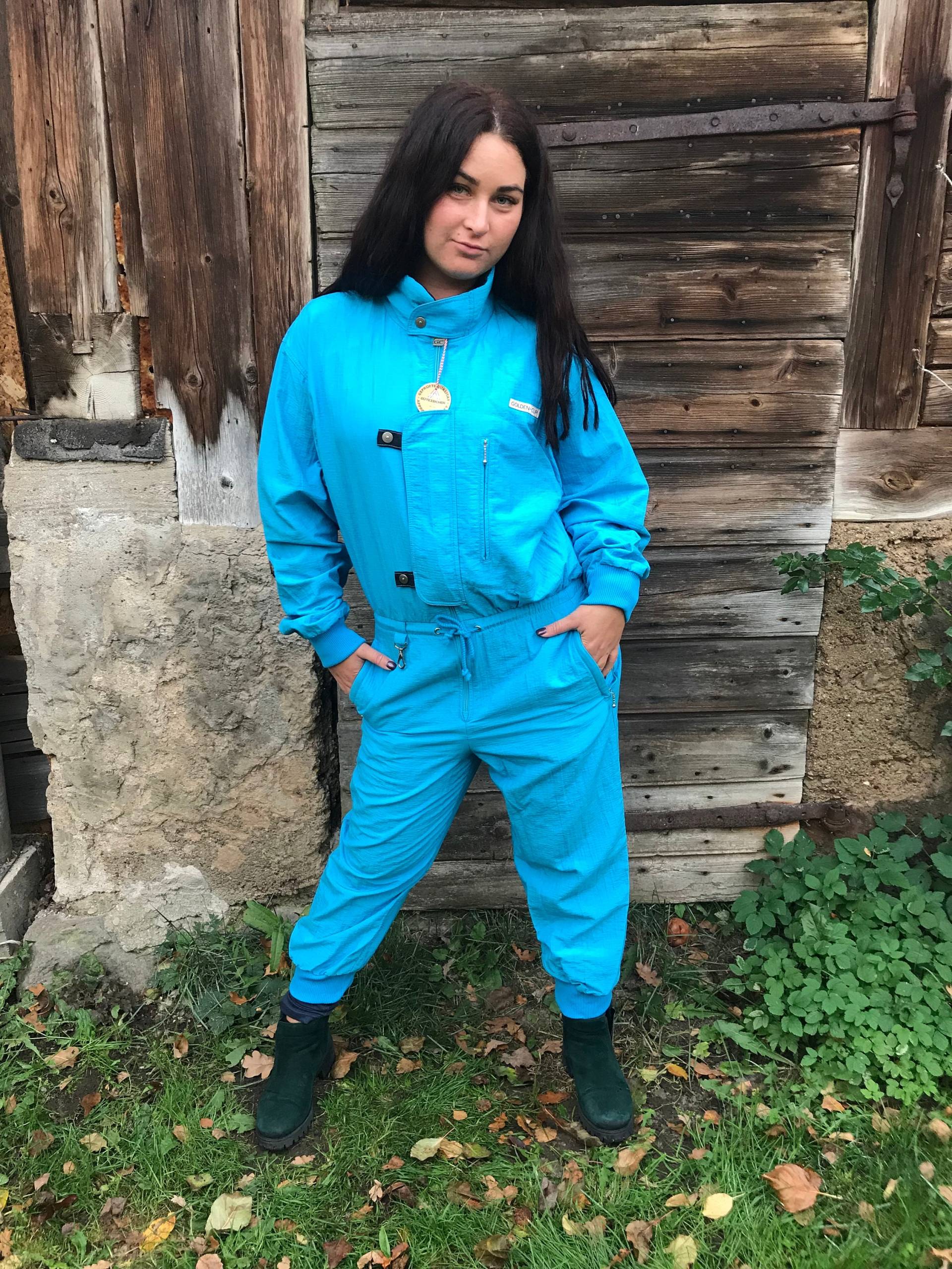 Jahrgang Läuft Ein Stück Overall Blauen Langarm Activewear Strampler Kleiner/Mittlerer Größe Sport Overalls von MegaaShop