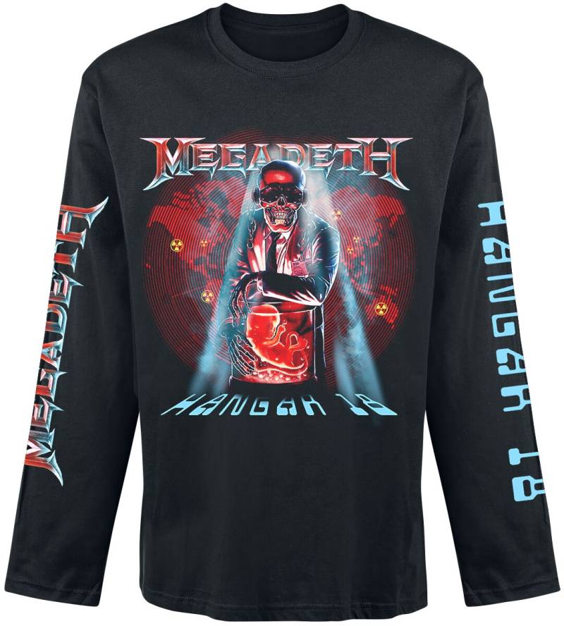 Megadeth Langarmshirt - Vic Hangar - S bis XXL - für Männer - Größe XL - schwarz  - Lizenziertes Merchandise! von Megadeth