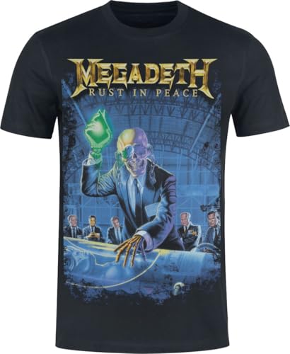 Megadeth Rust in Peace - Heavyweight Männer T-Shirt schwarz XXL 100% Baumwolle Band-Merch, Bands von Megadeth