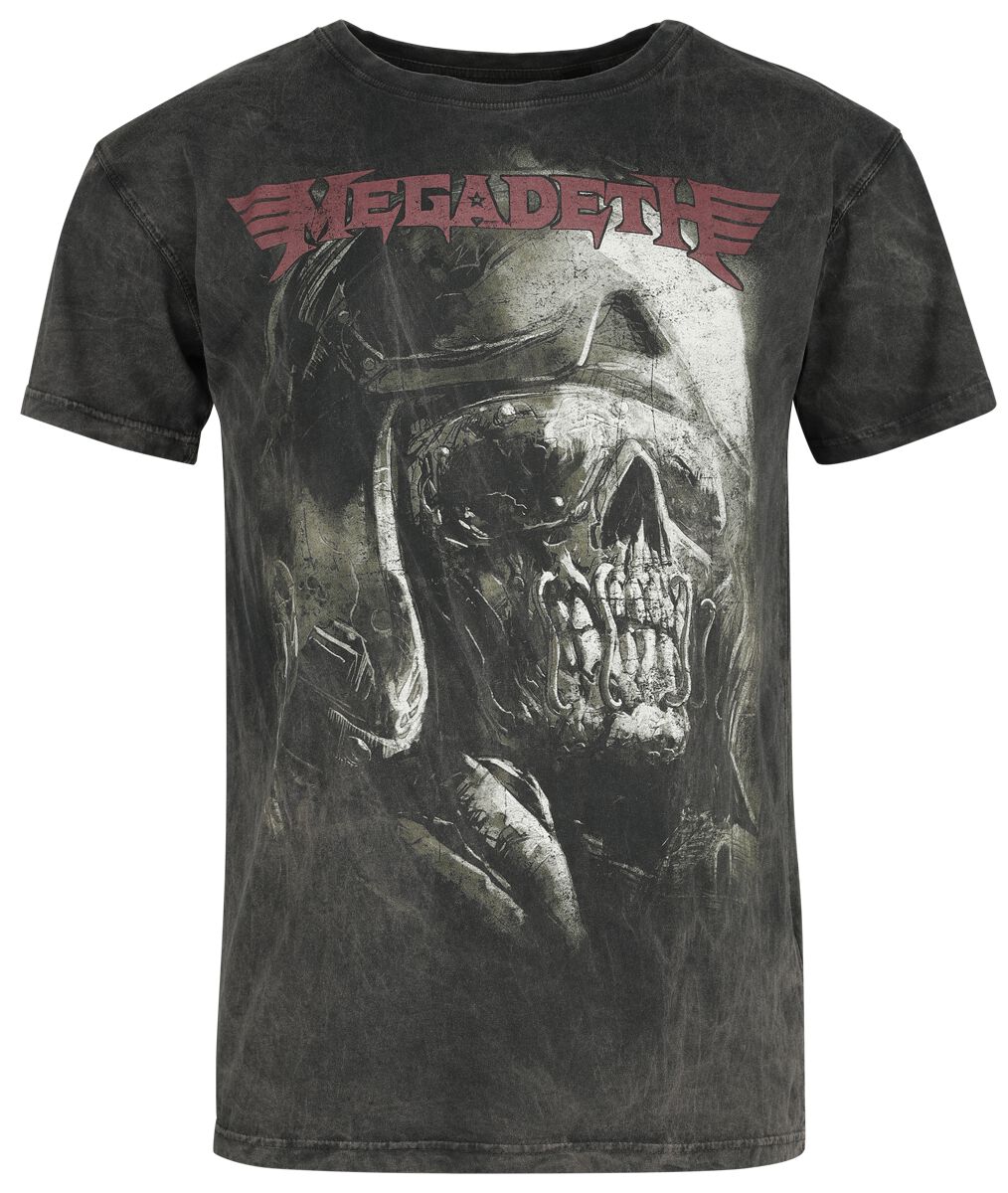 Megadeth T-Shirt - Fighter Pilot - S bis XXL - für Männer - Größe S - grau  - Lizenziertes Merchandise! von Megadeth