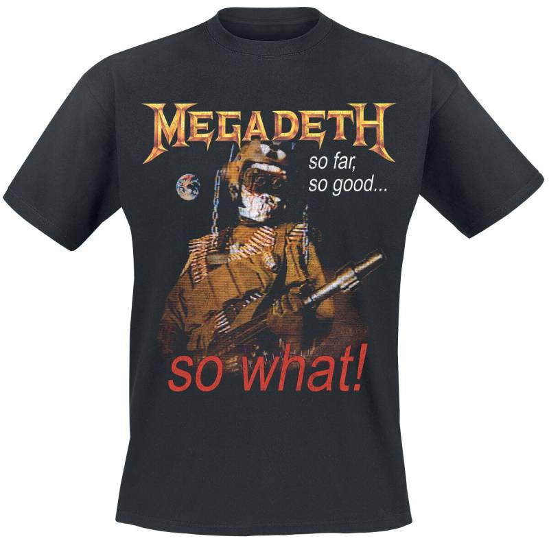 Megadeth T-Shirt - So What Vintage Tracklist - S bis XXL - für Männer - Größe M - schwarz  - Lizenziertes Merchandise! von Megadeth