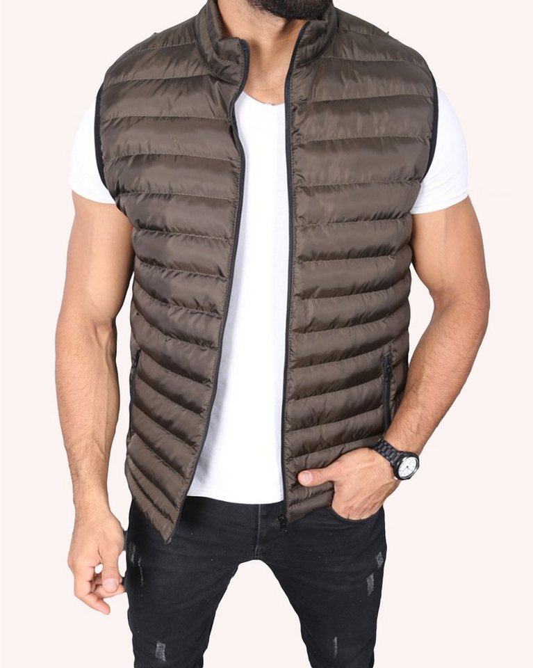 Megaman Jeans Steppweste Herren Steppweste Übergangs Bodywarmer Ärmellos Premium Qualität von Megaman Jeans