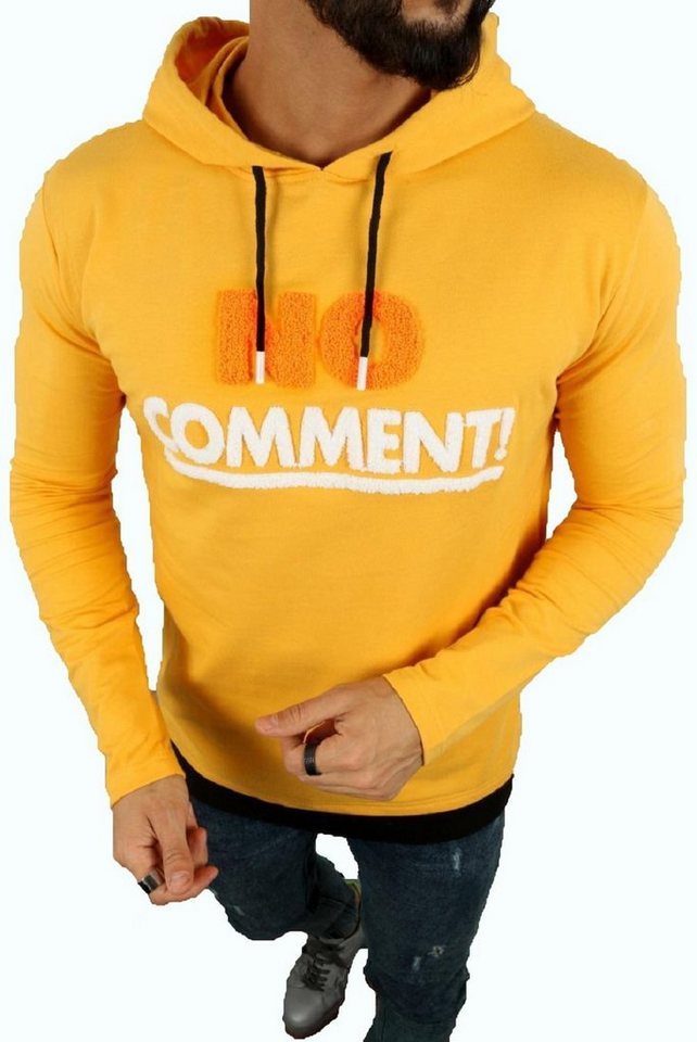 Megaman Jeans Kapuzenpullover Herren Pullover Kapuzenpullover "No Comment" Premium Hoodie Baumwolle von Megaman Jeans