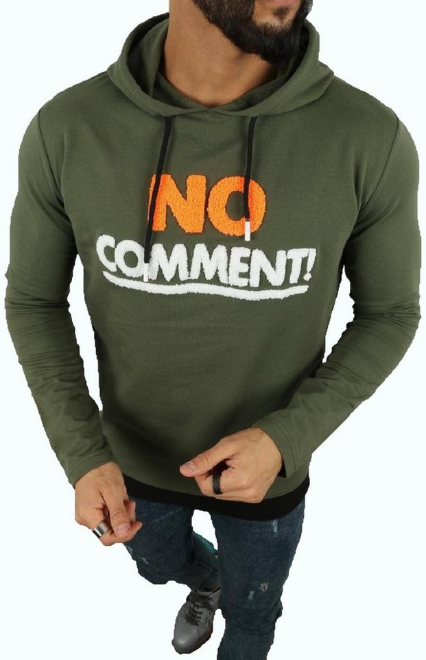 Megaman Jeans Kapuzenpullover Herren Pullover Kapuzenpullover "No Comment" Premium Hoodie Baumwolle von Megaman Jeans