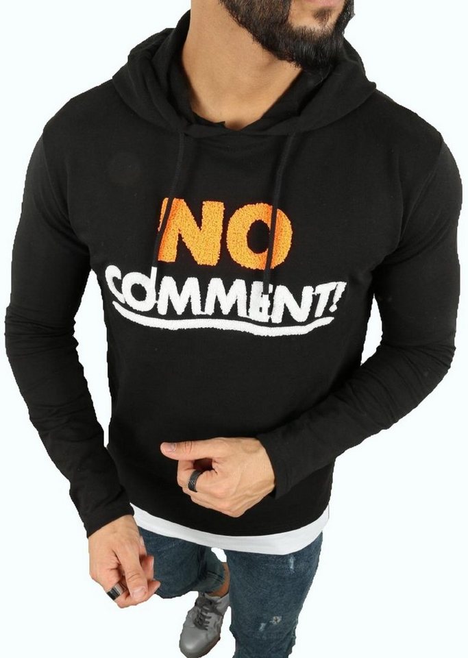Megaman Jeans Kapuzenpullover Herren Pullover Kapuzenpullover "No Comment" Premium Hoodie Baumwolle von Megaman Jeans