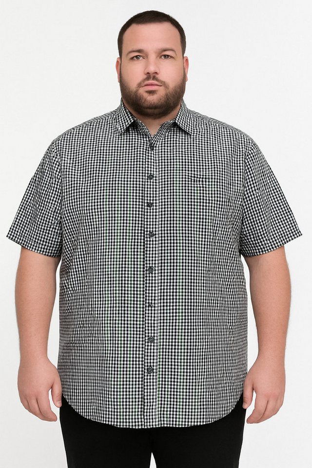 Megaman Jeans Kurzarmhemd Megaman Karo-Kurzarmhemd mit Kentkragen Große Größe von Megaman Jeans