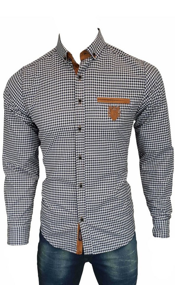 Megaman Jeans Langarmhemd Herren Button Down Outdoor Freizeithemden Casual Style, Flanellhemden von Megaman Jeans