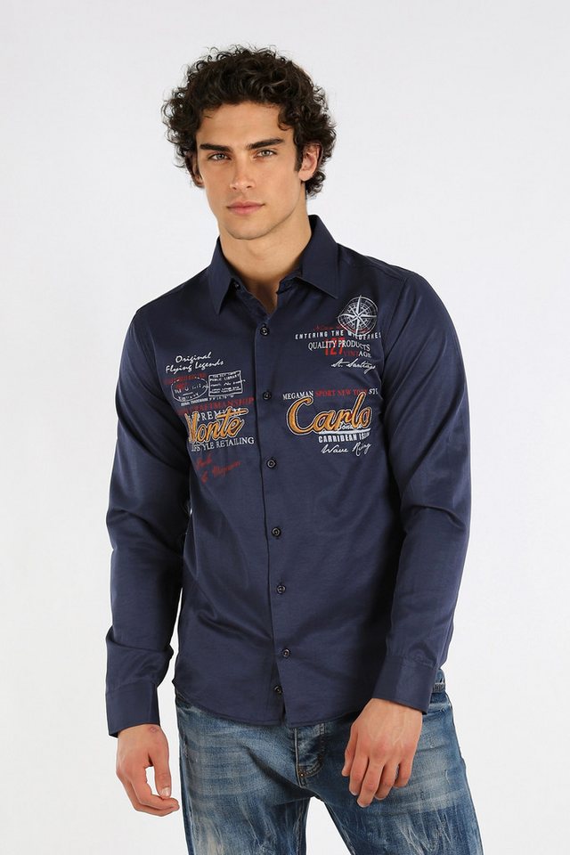 Megaman Jeans Langarmhemd Herren Langarmhemd Elegant und Sportlich Premium von Megaman Jeans