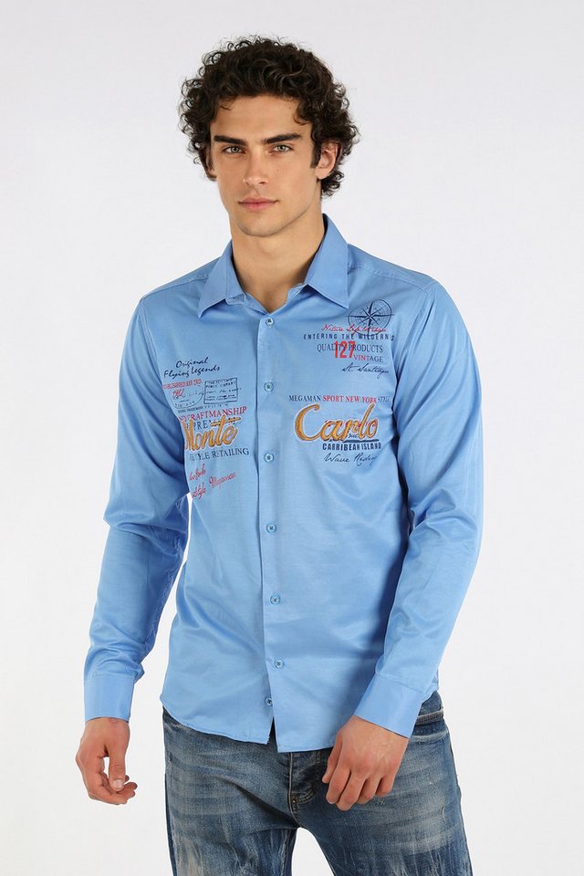 Megaman Jeans Langarmhemd Herren Langarmhemd Elegant und Sportlich Premium von Megaman Jeans