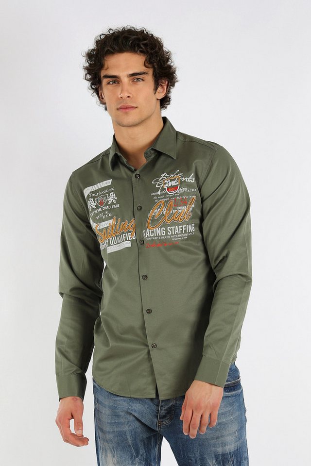 Megaman Jeans Langarmhemd Herren Langarmhemd Elegant und Sportlich Premium von Megaman Jeans