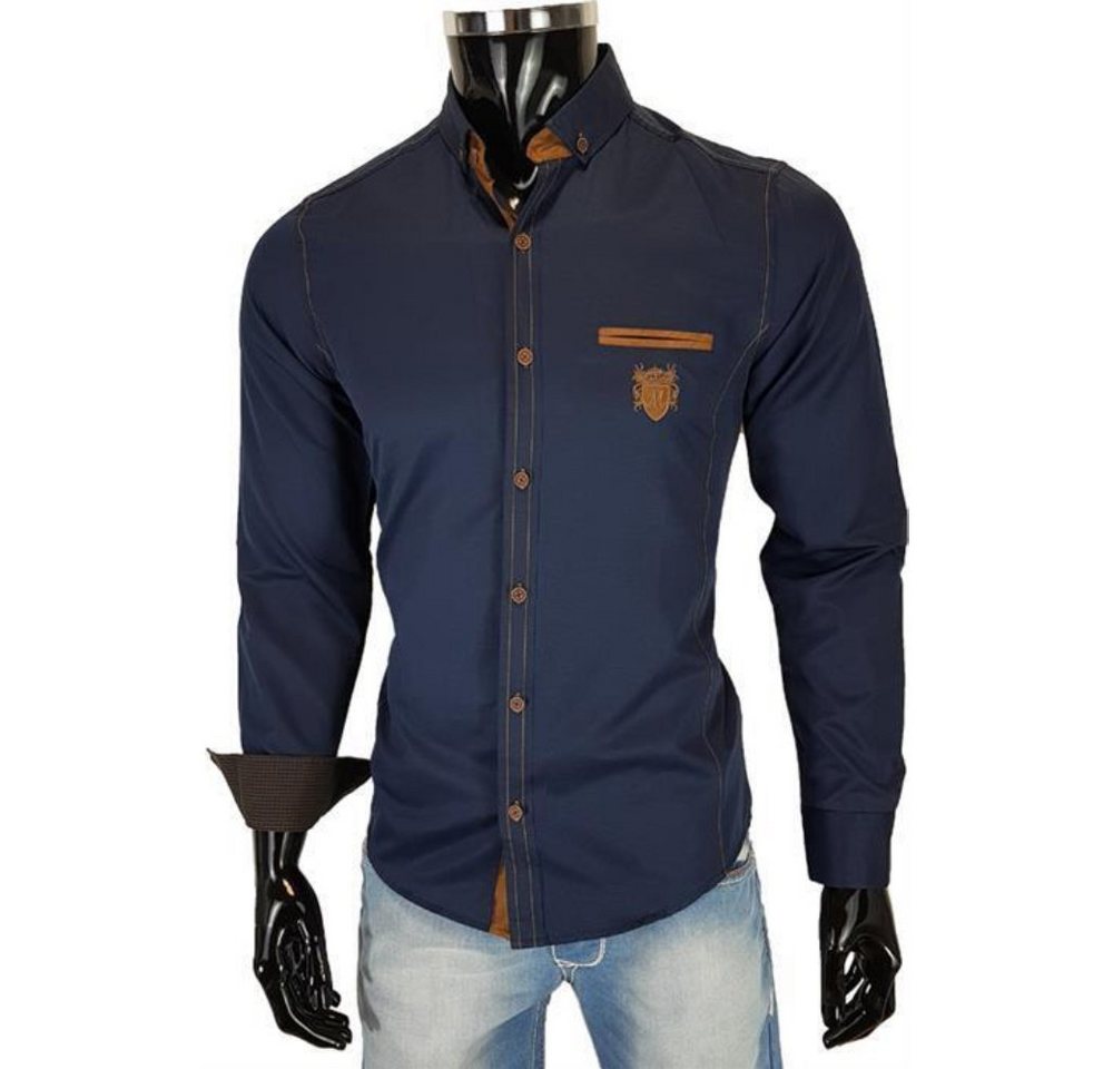 Megaman Jeans Langarmhemd Herren Langarmhemd elegant und sportlich Premium von Megaman Jeans