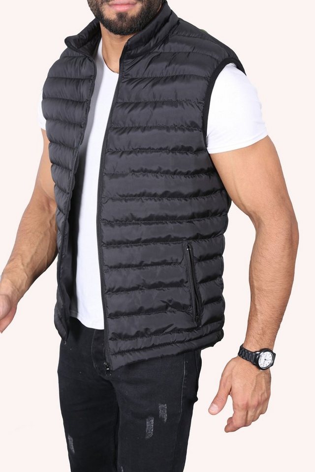 Megaman Jeans Steppweste Herren Steppweste Übergangs Bodywarmer Ärmellos Premium Qualität von Megaman Jeans