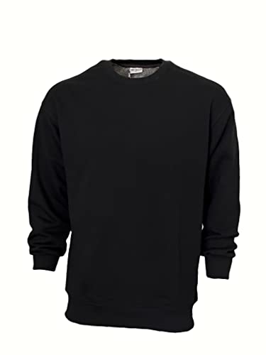Megaman Basic Sweatshirt I Pullover Herren aus Baumwolle I Basic für Sport und Freizeit I Sweater für Männer | Schwarz, XX-Large von Megaman