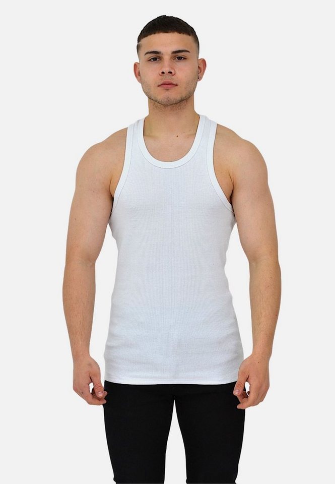 Megaman Tanktop Herren Tank Tops Baumwolle Ärmelloses Unterhemd Basic von Megaman