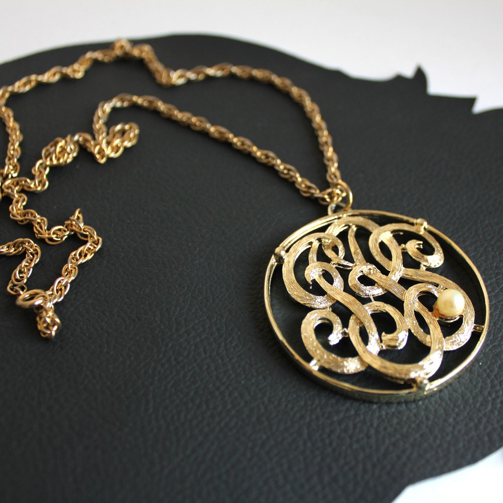 Boho Scroll-Gold-Ton-Vintage-Kette von MeganLeoneVintage