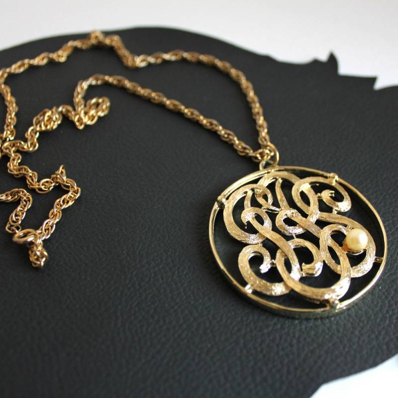 Boho Scroll-Gold-Ton-Vintage-Kette von MeganLeoneVintage
