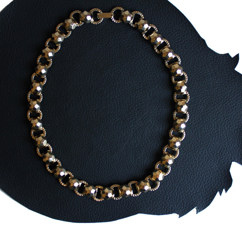 Disco Ball Vintage Gold Gliederkette von MeganLeoneVintage