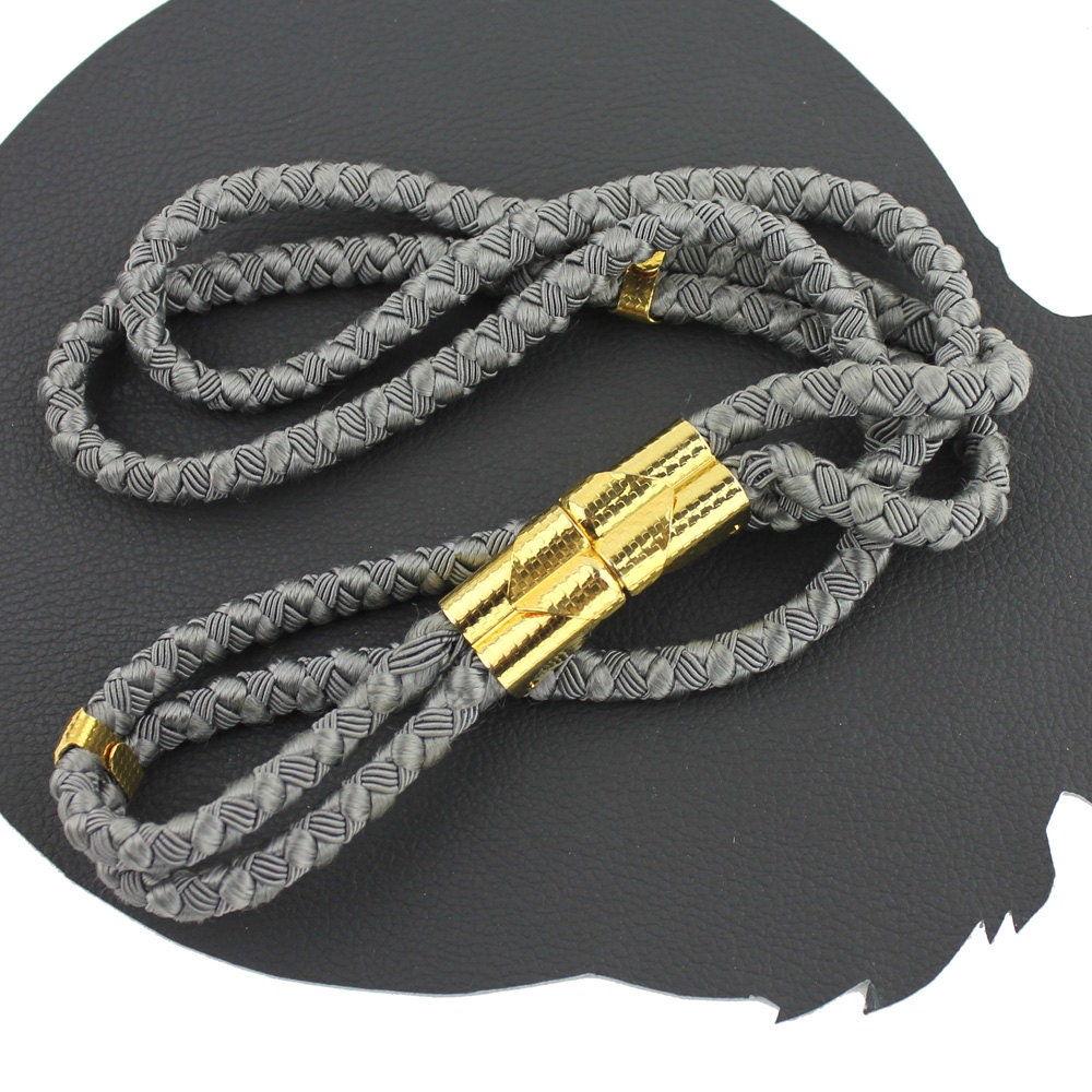 Grau Geflochtene Seil Vintage Stretch Gürtel von MeganLeoneVintage