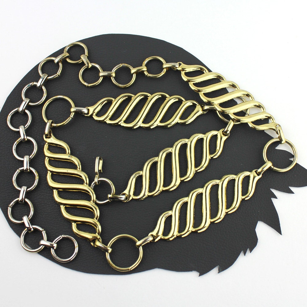 Vintage Gold Metall Kette Link Gürtel - 26 Bis 37 Zoll von MeganLeoneVintage