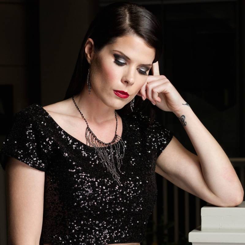 Wulstige Fringe Halskette - Schwarz 17 Zoll von MegansBeadedDesigns