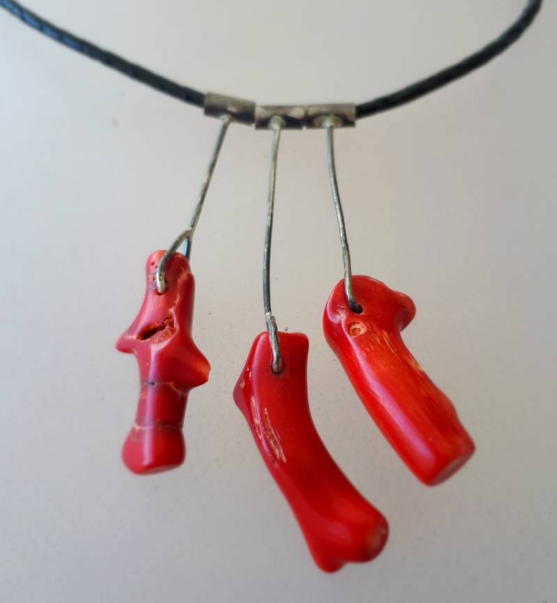 Die Rote Koralle Halskette, Das Beste Für Mütter, Leder Halskette Griff, Silber, Versand Kostenlos Die Rote Koralle Halskette, Das Beste Für Mütter, Leder Halskette Griff, Silber, Versand Kostenlos von MegaronJewelry