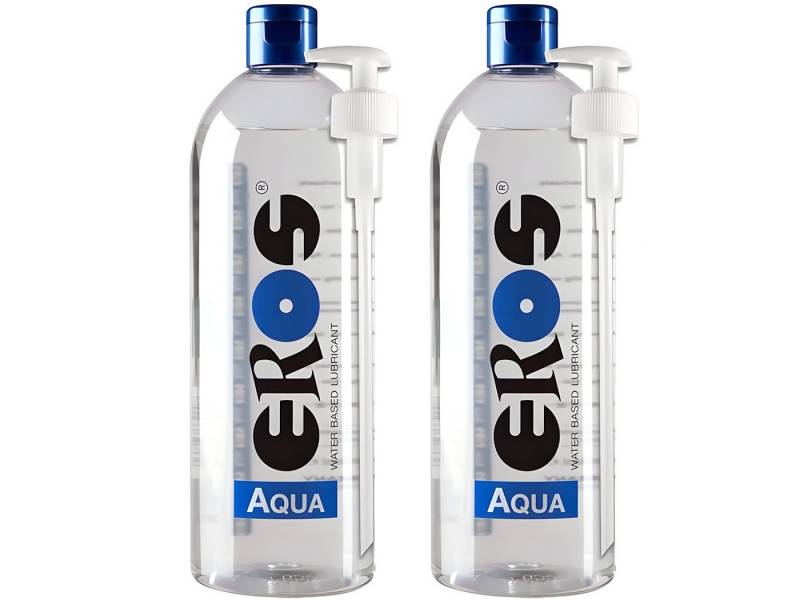 Megasol Cosmetic GmbH Gleitgel EROS AQUA Water Based Lubricant wasserbasiertes Gleitgel - 2 x 1000 ml von Megasol Cosmetic GmbH
