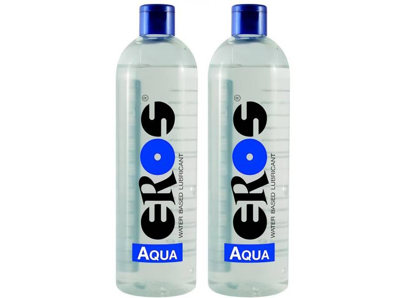Megasol Cosmetic GmbH Gleitgel EROS AQUA Water Based Lubricant wasserbasiertes Gleitgel - 2 x 500 ml von Megasol Cosmetic GmbH