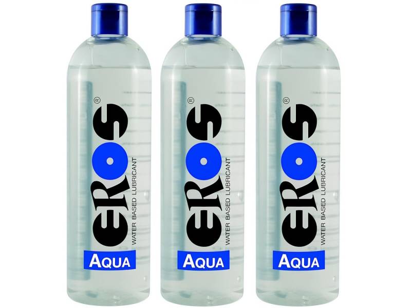 Megasol Cosmetic GmbH Gleitgel EROS AQUA Water Based Lubricant wasserbasiertes Gleitgel - 3 x 500 ml von Megasol Cosmetic GmbH