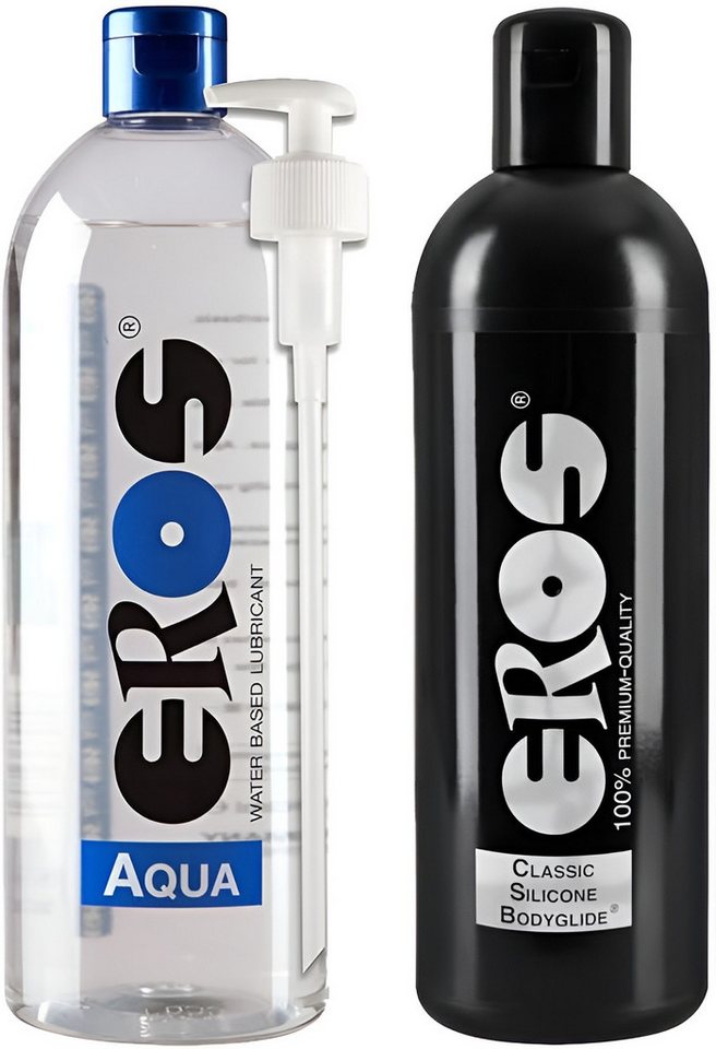 Megasol Cosmetic GmbH Gleitgel EROS Gleitgel-Set auf wasser- & silikonbasis 2 x 1000 ml von Megasol Cosmetic GmbH