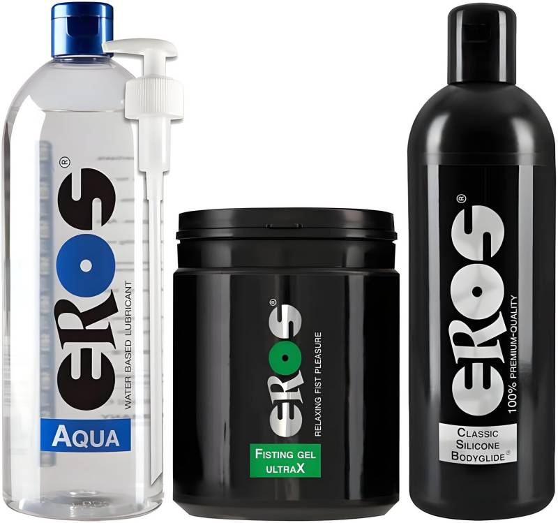 Megasol Cosmetic GmbH Gleitgel EROS Gleitgel-Set auf wasser- & silikonbasis 3 x 1000 ml von Megasol Cosmetic GmbH