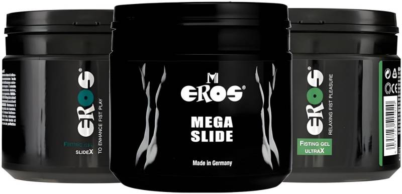 Megasol Cosmetic GmbH Gleitgel Eros Pleasure Gel Set - MEGASLIDE, SlideX, UltraX - 3 x 500 ml von Megasol Cosmetic GmbH