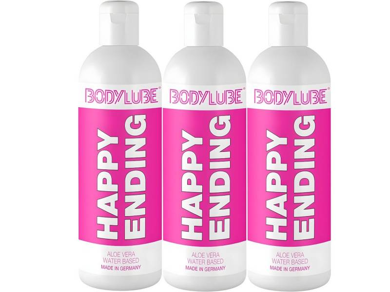 Megasol Cosmetic GmbH Gleitgel HAPPY ENDING Gleitgel ohne Glycerin mit Aloe Vera - 3 x 1000 ml von Megasol Cosmetic GmbH